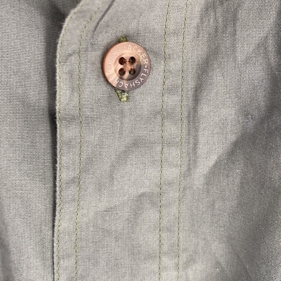 Flyshacker Men's Green Casual Button-Down Shirt 100% Cotton size Large - Picture 6 of 10